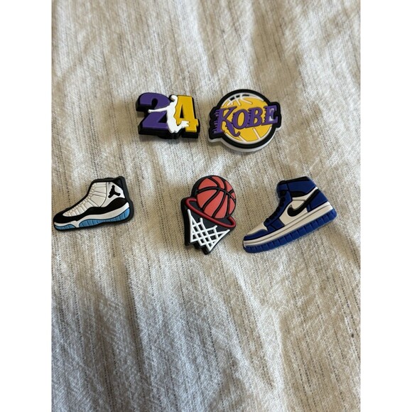 New Croc Charms Set of 5 Kobe Bryant Number 24 #24 - Picture 1 of 3